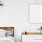 Spiegel - Wandspiegel - Livion Nanino - Wit - 34x45cm -, Huis en Inrichting, Woonaccessoires | Spiegels, Ophalen of Verzenden
