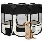 vidaXL Hondenren inklapbaar met draagtas 90x90x58 cm zwart, Dieren en Toebehoren, Honden-accessoires, Verzenden, Nieuw