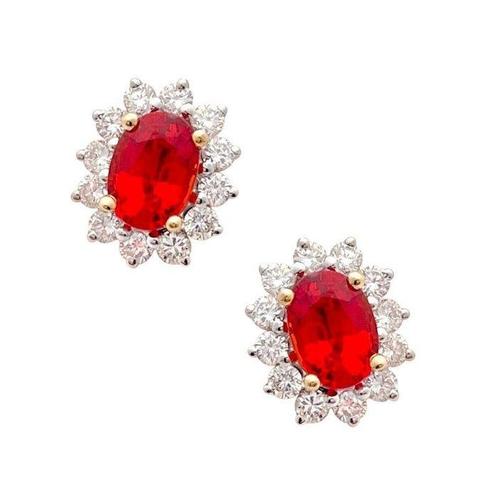 Oorbellen - 18 karaat Geel goud - 2.12ct. tw. Topaas -, Sieraden, Tassen en Uiterlijk, Oorbellen