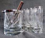 Drinkservies (7) - Kristal, Staal - Aantekening met de hand, Antiek en Kunst