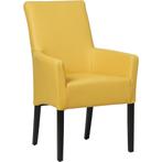 Leren eetkamerstoel Just met armleuning - Toledo Giallo, Huis en Inrichting, Stoelen, Overige kleuren, Bohemian, Eigentijds, Klassiek, Retro, Romantisch, Scandinavisch
