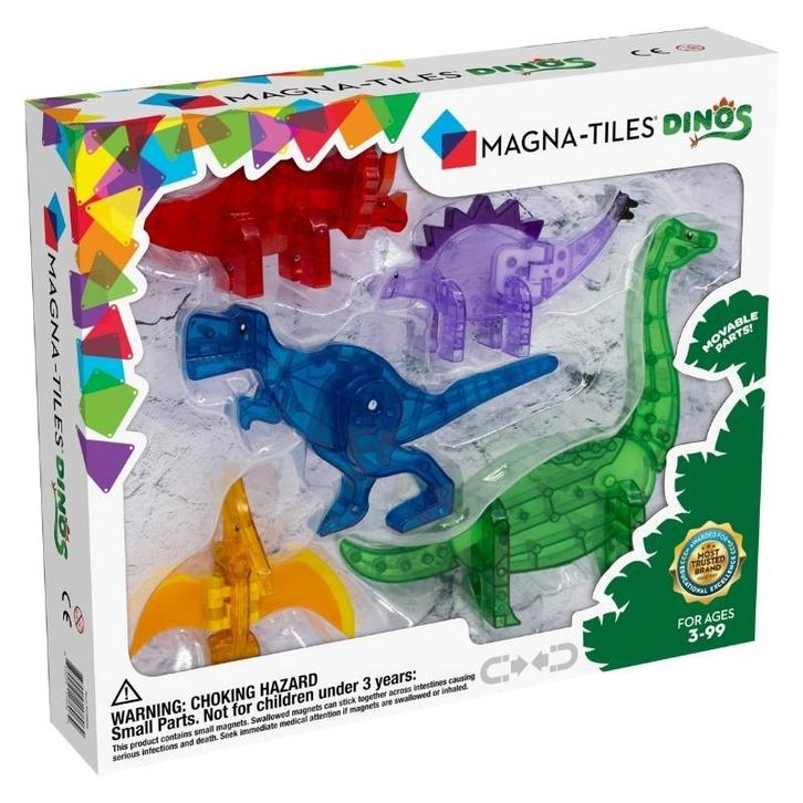 Magna Tiles - Dino Set - Magnetisch Speelgoed 5 stuks, Kinderen en Baby's, Speelgoed | Overig