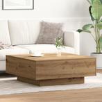 vidaXL Salontafel 80x80x31 cm bewerkt hout artisanaal eiken, 50 tot 100 cm, Verzenden, Vierkant, Nieuw