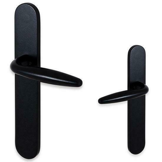 Zwart deurbeslag in neutraal design, Sofia serie, Doe-het-zelf en Verbouw, Hang- en Sluitwerk, Klink of Kruk, Nieuw, Overige materialen