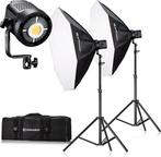 Bresser Fotostudio Set - BR-80SL - 2 x COB LED-Lamp 80W - 2x, Verzenden, Nieuw