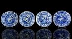 Vier Chinese blauwe en witte Ming Wanli Kraak stijl