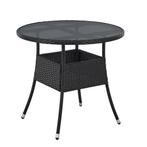 Polyrotan Tuintafel / Bijzettafel / Balkontafel Yoro - Rond, Tuin en Terras, Tuintafels, Verzenden, Nieuw