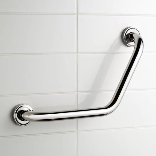 Badgreep Allibert Usis 44,5x15x7,5 cm 135° Gebogen Chroom, Doe-het-zelf en Verbouw, Sanitair, Ophalen of Verzenden