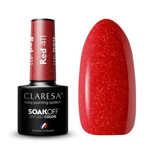 CLARESA Hybrid nail polish RED 411 -5g (CLARESA nagellakken), Sieraden, Tassen en Uiterlijk, Uiterlijk | Lichaamsverzorging, Overige typen