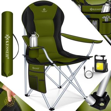 Campingstoel tot 150 kg – kampeerstoel met bekerhouder en beschikbaar voor biedingen