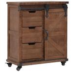 vidaXL Opbergkast 64x33,5x75 cm massief vurenhout bruin, Huis en Inrichting, Kasten | Overige, Verzenden, Nieuw