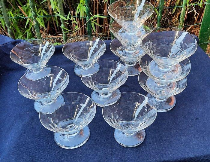 Doyen. - Champagneglas (12) - Lido - Cristalin - Cocktail, Antiek en Kunst, Antiek | Meubels | Tafels