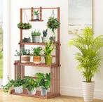 3-laags houten plantenrek met ophangstang – binnen en buiten, Verzenden, Nieuw