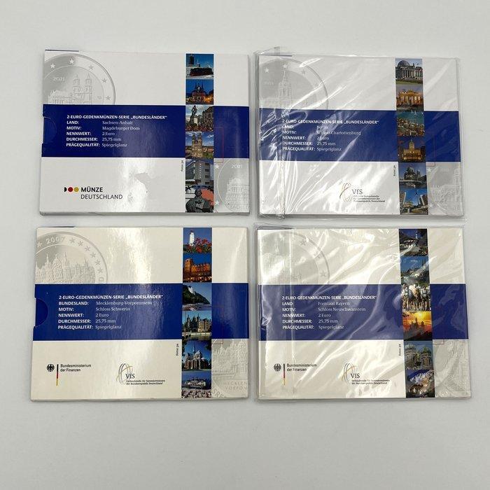 Duitsland. 2 Euro 2007/2021 (4 sets - 20 coins) Proof, Postzegels en Munten, Munten | Europa | Euromunten