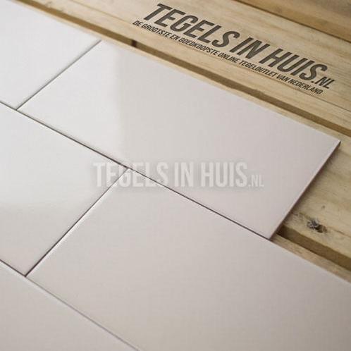 Wandtegel vlak 10x20 bone hueso glans wandtegel, Doe-het-zelf en Verbouw, Tegels, Wandtegels, Nieuw, 10 m² of meer, Keramiek, Ophalen of Verzenden