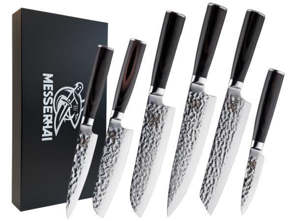 Veiling - Messerhai 6dlg Messenset RVS Tanoshi Black-Wood, Huis en Inrichting, Keuken | Keukenbenodigdheden