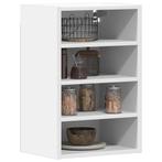 vidaXL Hangkast Riga 40x29,5x60 cm bewerkt hout wit, Huis en Inrichting, Verzenden, Nieuw, Wit