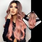 Roze pruik - halloween thema - nieuw - 65 cm, Verzenden, Nieuw, Pruik of Haarverlenging