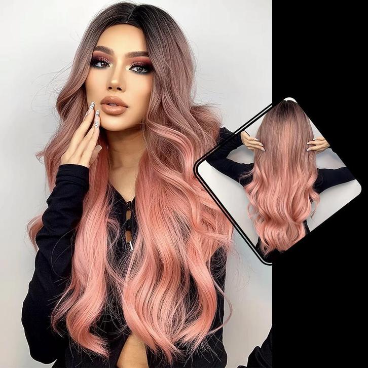 Roze pruik - halloween thema - nieuw - 65 cm, Sieraden, Tassen en Uiterlijk, Uiterlijk | Haarverzorging, Pruik of Haarverlenging
