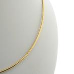 Gouden omega choker collier | 38 cm (omegaschakel, ketting), Ophalen of Verzenden, Gebruikt, Overige kleuren, Goud