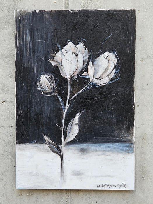 Josef Hirthammer - flower BW, Antiek en Kunst, Kunst | Schilderijen | Modern