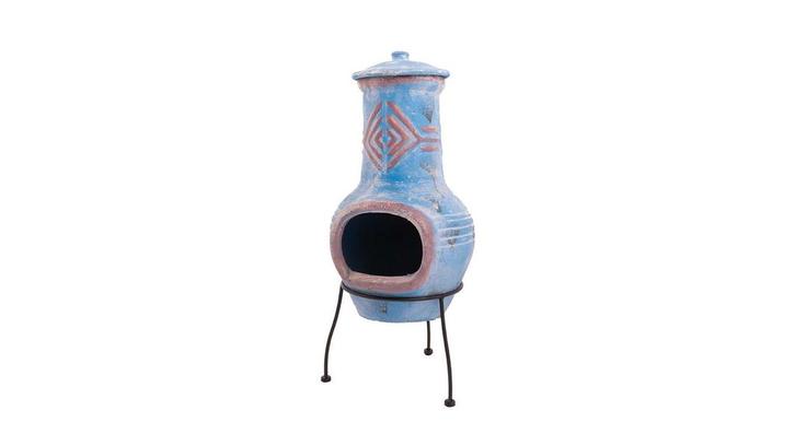 Kleihaard Vuur Blauw/Rood (Barbecue-Vuurkorf, Partytenten), Tuin en Terras, Barbecue-accessoires, Nieuw, Verzenden