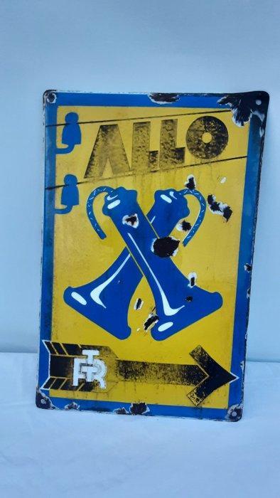Telephone Sign - Emaille bord - Emaille, Antiek en Kunst, Antiek | Wandborden en Tegels