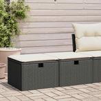 vidaXL 2-delige Loungeset met kussens poly rattan acacia, Verzenden, Nieuw, Rotan, Loungeset