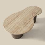 *WOONWINKEL* Organische Salontafel Tavertin Blad, Huis en Inrichting, Tafels | Salontafels, Verzenden, Nieuw