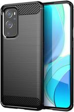 ProGuard OnePlus 9 Hoesje Brushed Carbon Zwart, Verzenden, Nieuw, Hoesje of Tasje