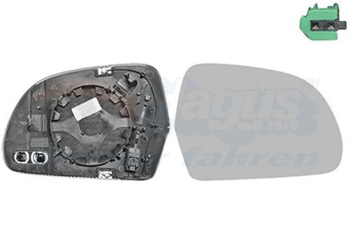 SPIEGELGLAS MET PAD VOOR AUDI A3 8P 2003-2008 4F0857536AH, Auto-onderdelen, Spiegels, Nieuw, Ophalen of Verzenden