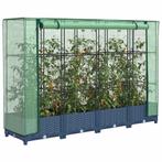 vidaXL Verhoogde plantenbak met kashoes rotanlook 160x40x123, Tuin en Terras, Bloembakken en Plantenbakken, Verzenden, Nieuw, Kunststof