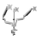 Desk Mount Triple LogiLink 13-32 Aluminium gas (Monitors), Ophalen of Verzenden, Nieuw