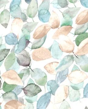 Gecoate Linnen/Katoen Multi Leaf, Hobby en Vrije tijd, Stoffen en Lappen, Overige kleuren, Nieuw