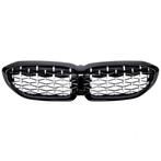 Black/Chrome Diamond Look Sport Front Grill voor BMW 3 Serie, Ophalen of Verzenden