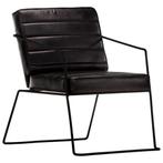 Relaxstoel zwart leer | retourdeal | comfort & stijl | 35..., Huis en Inrichting, Stoelen, Ophalen of Verzenden, Nieuw, Zwart