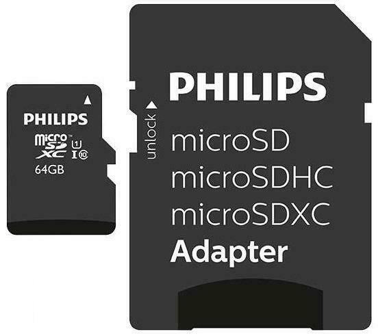 Philips | MicroSDXC | 64 GB | Class 10, Audio, Tv en Foto, Fotografie | Geheugenkaarten, Nieuw, Verzenden