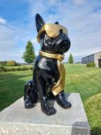 Beeld, funny dog with sunglasses in black color - 60 cm -