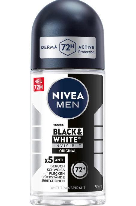 Nivea Men Deodorant Roller Invisible for Black & White 50 ml, Sieraden, Tassen en Uiterlijk, Uiterlijk | Lichaamsverzorging, Nieuw