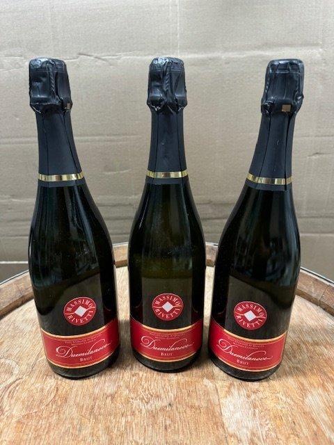 2009 Massimo Rivetti, Duemilanove - Piëmont Brut - 3 Flessen, Verzamelen, Wijnen