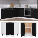 vidaXL Hoekonderkast Lyon 75,5x75,5x81,5 cm bewerkt hout, Huis en Inrichting, Keuken | Keukenelementen, Verzenden, Nieuw, Zwart
