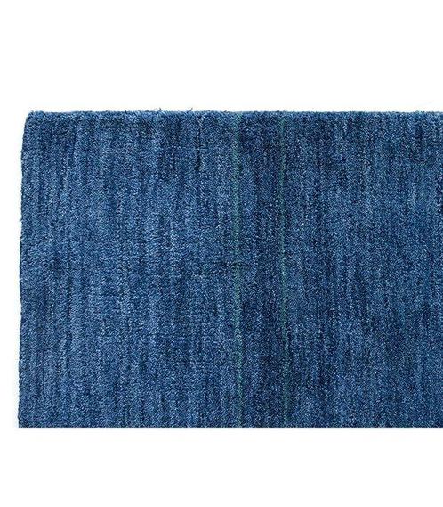 Blauwe effen wol - Vloerkleed - 250 cm - 200 cm, Huis en Inrichting, Stoffering | Tapijten en Kleden