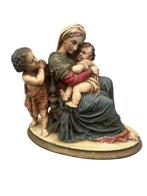 Beeld - Madonna met kind en Johannes - 41 cm - Antiek - Gips, Antiek en Kunst