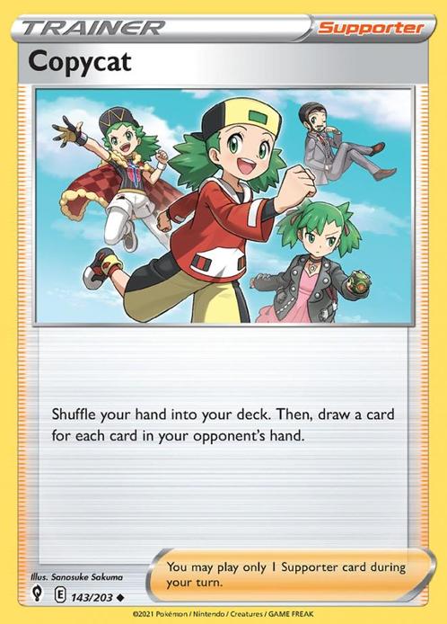 copycat 143/203 evolving skies, Hobby en Vrije tijd, Verzamelkaartspellen | Pokémon, Losse kaart, Nieuw, Foil, Ophalen of Verzenden