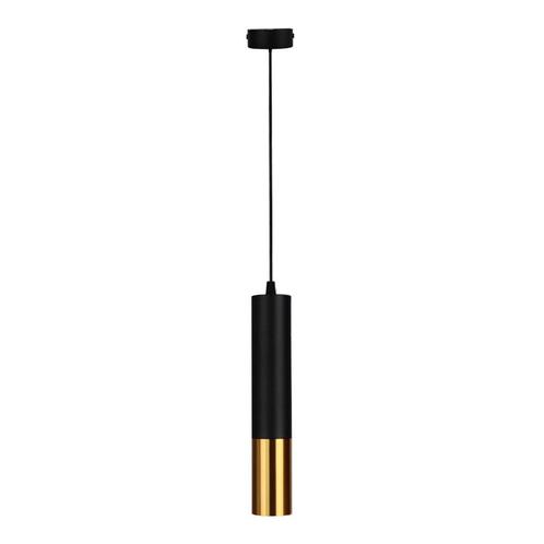 Langwerpige hanglamp 29CM Zwart met Goud GU10 fitting 1M, Huis en Inrichting, Lampen | Hanglampen, Metaal, Minder dan 50 cm, Ophalen of Verzenden