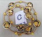 24 karaat - Geel goud, Murano - Halsketting, Antiek en Kunst, Antiek | Glas en Kristal