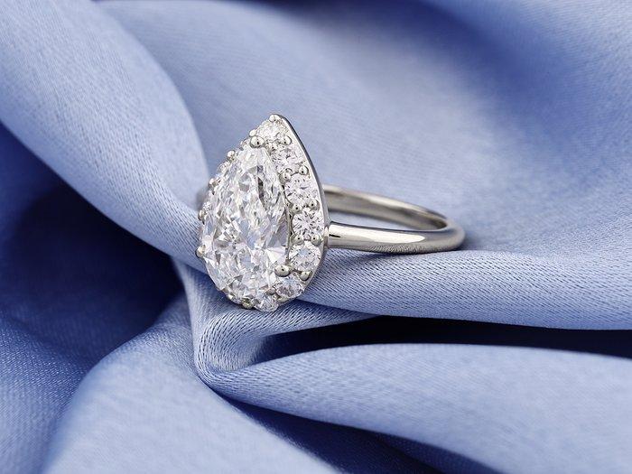 Ring - 14 karaat Witgoud - 2.68ct. tw. Diamant (Lab-grown) -, Sieraden, Tassen en Uiterlijk, Ringen