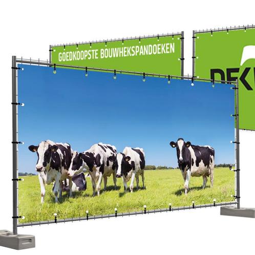 Bouwhekdoeken weide met koeien 335x174 cm, Diversen, Vlaggen en Wimpels, Nieuw