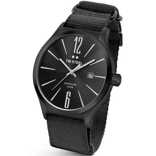 TW Steel TW1318 Slim Line All Black NATO Horloge 45mm, Sieraden, Tassen en Uiterlijk, Horloges | Heren, Verzenden