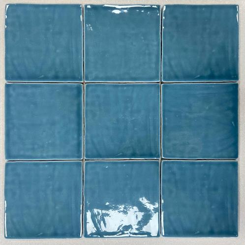 Fries handvorm blauw 13x13cm, Doe-het-zelf en Verbouw, Tegels, Minder dan 20 cm, Minder dan 20 cm, 10 m² of meer, Nieuw, Keramiek